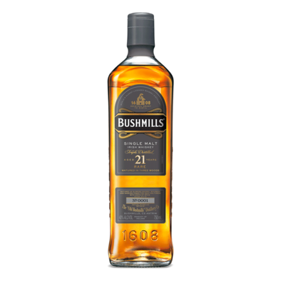 Bushmills Aged 21 Years Single Malt Irish Whiskey 750ml - The Bottle Haus