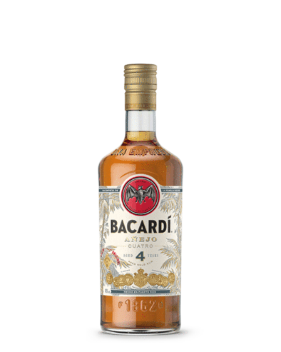 Bacardi Anejo Cuatro 4 Year Old Gold Rum 750ml